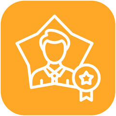 Employee of the Year vector icon illustration of Award Events iconset.
