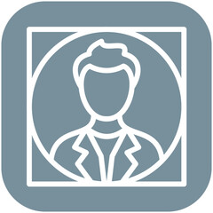 Profile vector icon illustration of Fashion Ecommerce iconset.