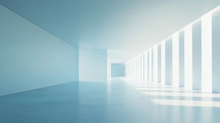 Modern Digital Space for Data Visualization with Bright Lights and Minimalist Design