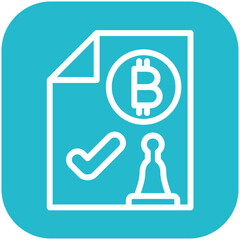 Proof of Authority vector icon illustration of Cryptocurrency iconset.