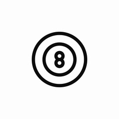 billiard ball icon vector sign