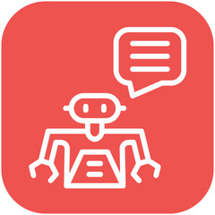 Robot Assistant vector icon illustration of Robotics iconset.