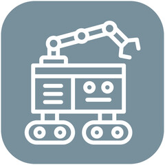 Autonomous Robot vector icon illustration of Robotics iconset.