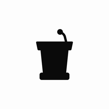 recommend clip art: speech podium icon vector sign