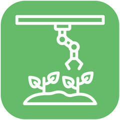 Agricultural Robot vector icon illustration of Robotics iconset.