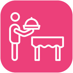 Server vector icon illustration of Catering iconset.