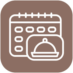 Event Date vector icon illustration of Catering iconset.