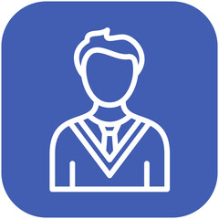 Student Male vector icon illustration of Achievements iconset.