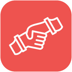 Handshake vector icon illustration of Achievements iconset.