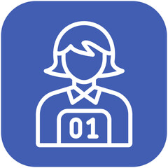 Athlete Female vector icon illustration of Achievements iconset.