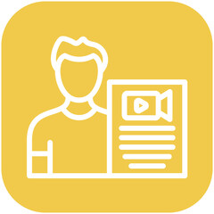 Scriptwriter Male vector icon illustration of Filmmaking iconset.
