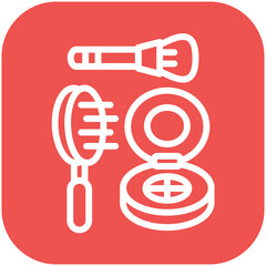 Make Up vector icon illustration of Filmmaking iconset.