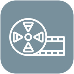 Film Reel vector icon illustration of Filmmaking iconset.