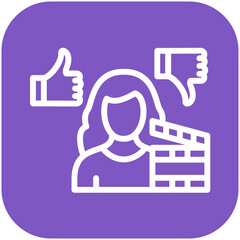 Film Critic Female vector icon illustration of Filmmaking iconset.