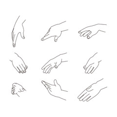 様々な角度から見た右手１