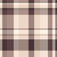 Elegant neutral plaid pattern in soft browns and creams.  Perfect for textile design, website backgrounds, or stationery.  Subtle yet stylish, this seamless texture offers versatile application.