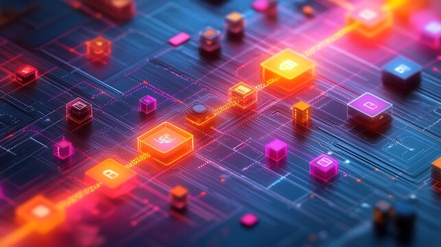 Conceptual design illustrating customer journey mapping fluid dynamic shapes Personalization feedback loops and omnichannel paths in bright gradient tones