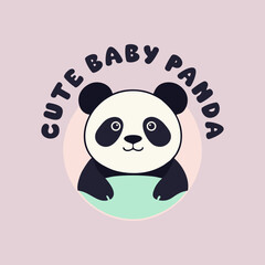 cute baby panda vector design
