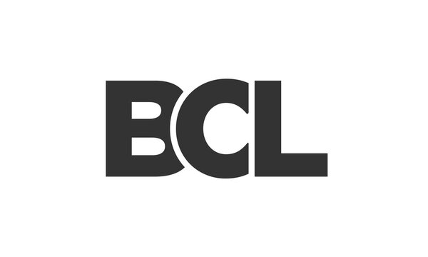 BCL logo design template with strong and modern bold text. Initial based vector logotype featuring simple and minimal typography. Trendy company identity.