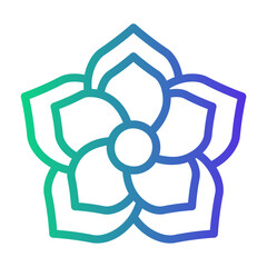 cherry blossom Line Gradient Icon