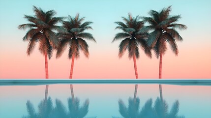 palm trees at sunset