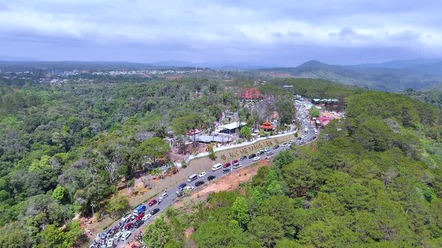 Our Lady of Mang Den is a relic of the Statue of Our Lady of Fatima in Mang Den, a Catholic pilgrimage site of the Diocese of Kon Tum, located in Mang Den town