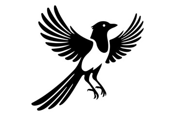 Silhouette magpie design  