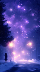 Obraz premium Midnight Dreamscape - HD Phone Wallpaper