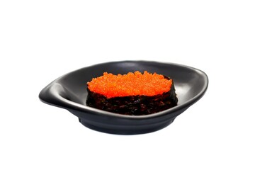 Photo of sushi put on white background and isolate Japanese food photo style.