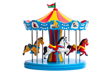 Naklejka premium 3d Carousel isolated on white background 