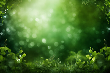 Green Natural Background: Lush and Vibrant Nature Setting