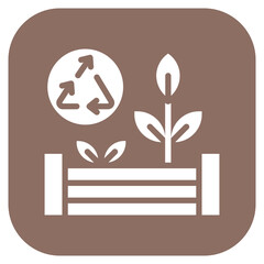 Upcycled Garden icon vector image. Can be used for Upcycling.