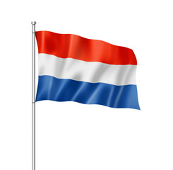 Netherlands flag isolated on white