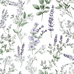 Delicate Lavender Floral Pattern