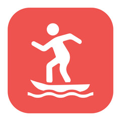 Surfing icon vector image. Can be used for Recreations.