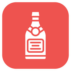 Champagne Bottle icon vector image. Can be used for Nightclub.