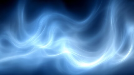 Abstract blue light waves background.