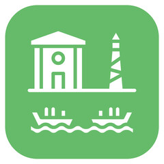 Fototapeta premium Port Authority icon vector image. Can be used for Harbour.