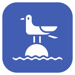 Seagull icon vector image. Can be used for Harbour.