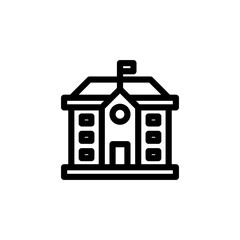 school building icon sign vector design