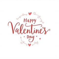 Minimalist Valentine's Day graphic with "Happy Valentine's Day" in elegant script