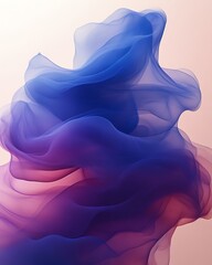 Abstract swirling blue and purple smoke.