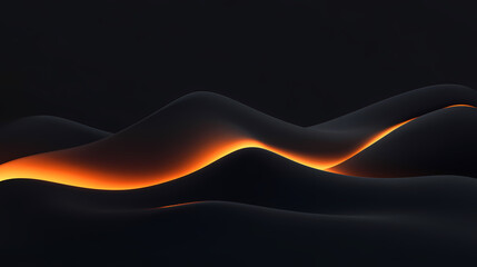 Graceful curves with flowing golden light