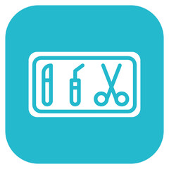 Surgical Tray icon vector image. Can be used for Surgery.
