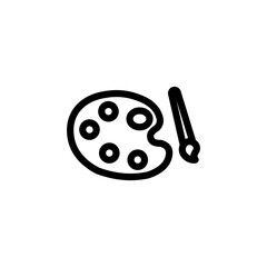 paint palette icon sign vector design