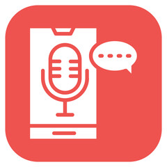 Dictation icon vector image. Can be used for Voice Recognition.