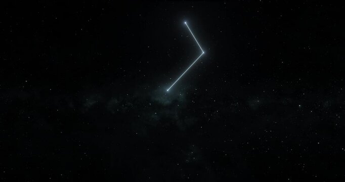 Antlia constellation in the outer space