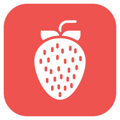 Strawberry icon vector image. Can be used for Icecream Shop.