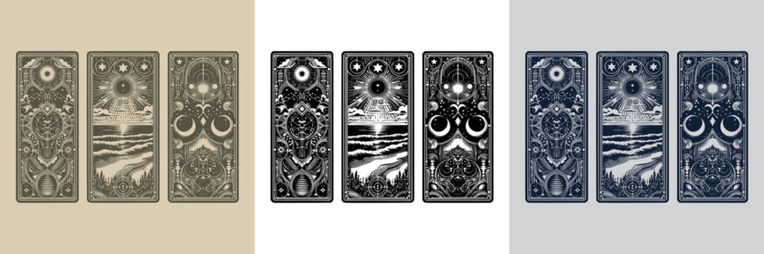 beach tattoo design with clean lines