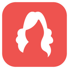 Big Hair icon vector image. Can be used for Eighties.